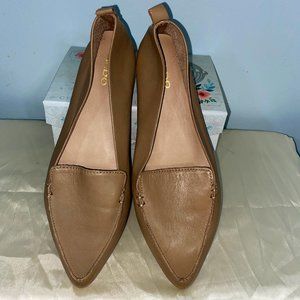 ALDO Taupe Pointed Toe Loafer Flats Slip-ons 7.5M